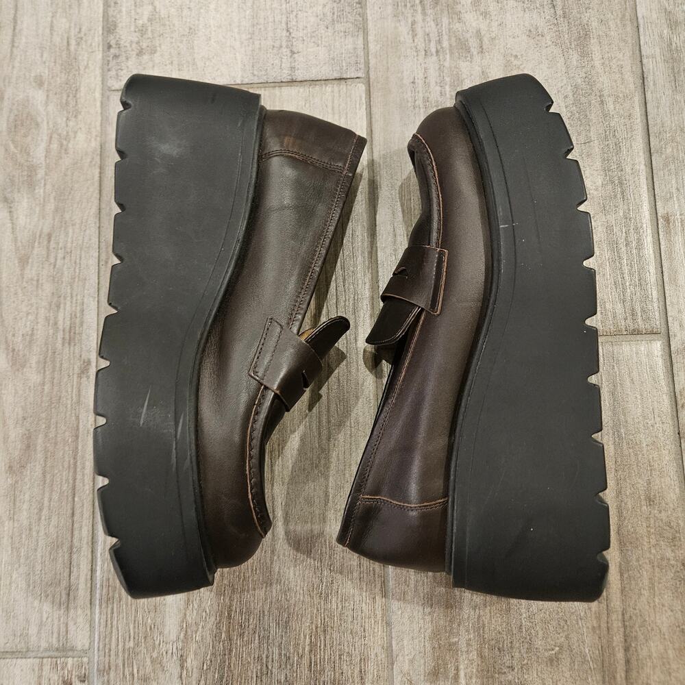 Maeve by Anthropologie Loafers Womens‎ Size 41 US 10.5 Platform Lugged Brown